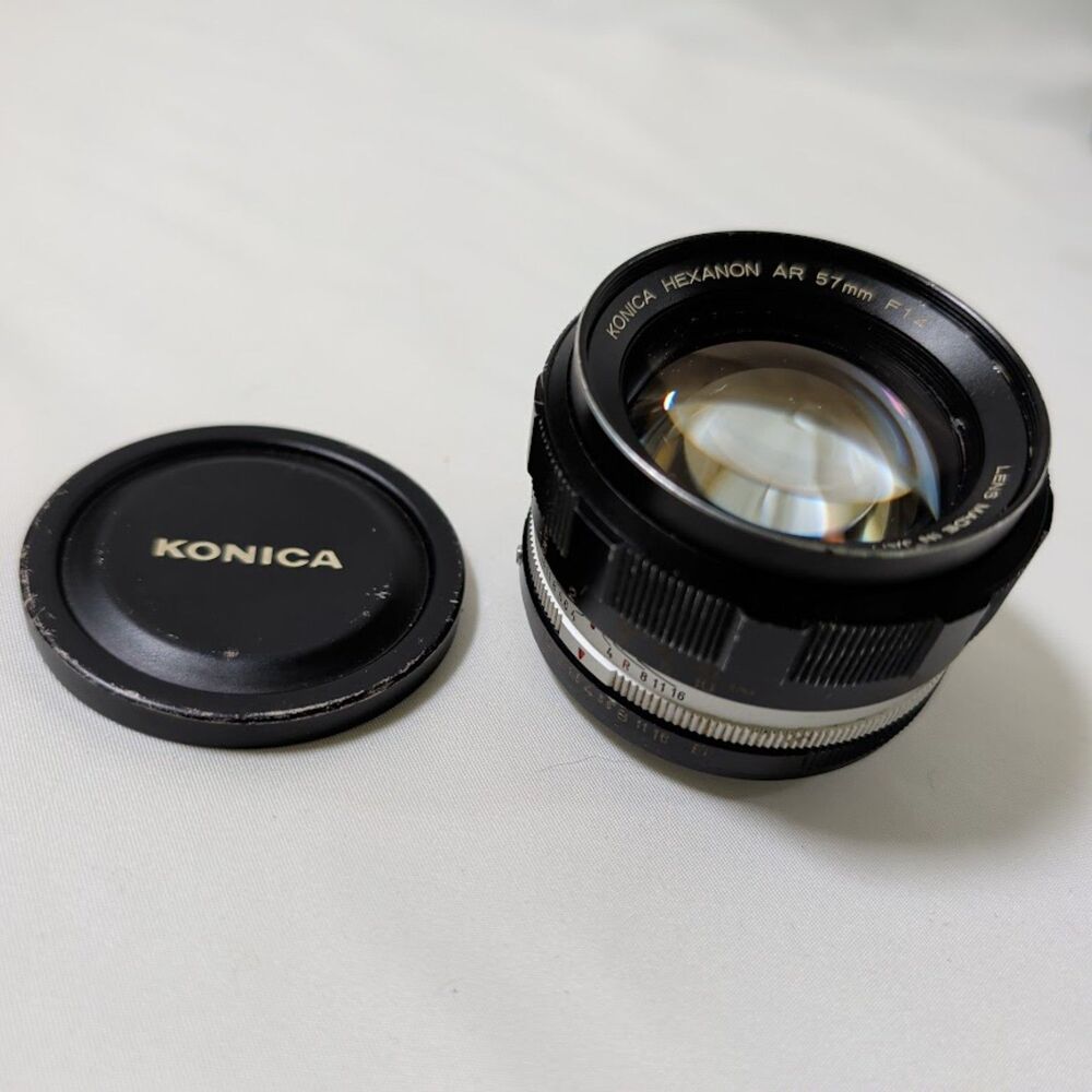Konica Hexanon AR 57mm f/1.4 Manual Focus Lens AR Mount Made in Japan